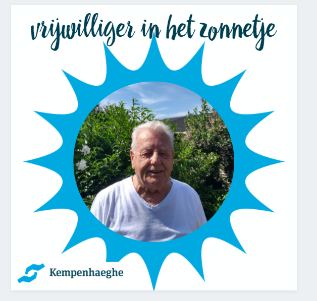 Vrijwilliger in het zonnetje